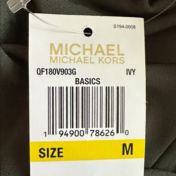 NWT Michael Kors Dark Green Long Sleeve Dress Size M. - Picture 15 of 16